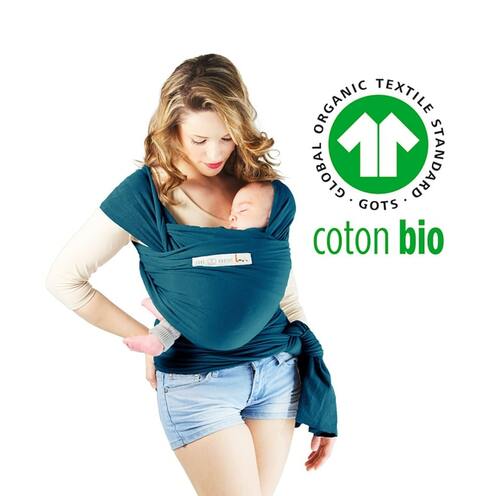 Écharpe de portage Basic BIO Bleu Rétro - LOVE RADIUS