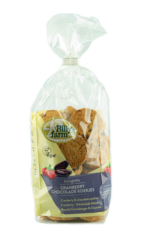 Billy's Farm Cranberry choco cookies 175g