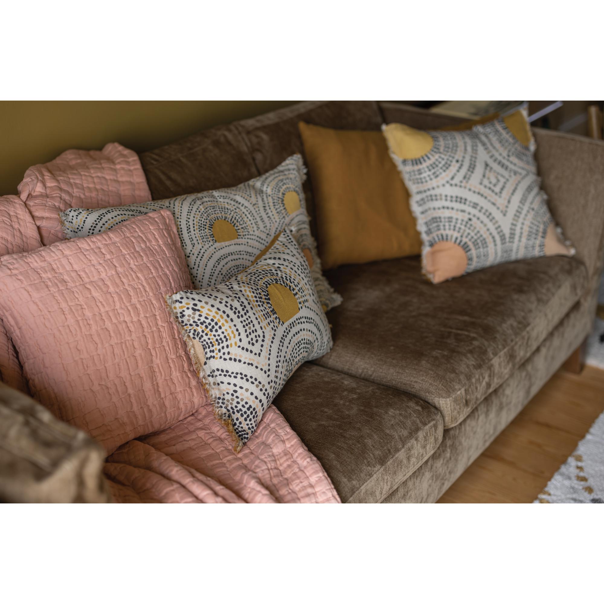 Coussin stonewash swami argile 45 x 45 cm