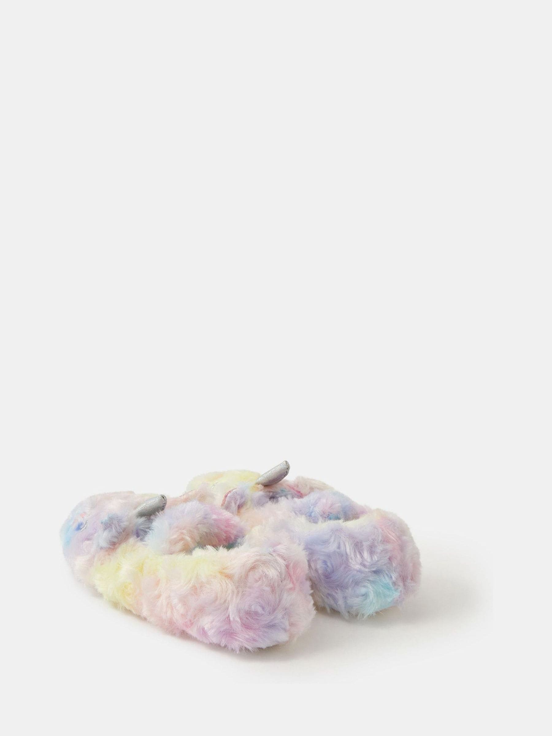 Accessorize Girls Unicorn Rainbow Slippers