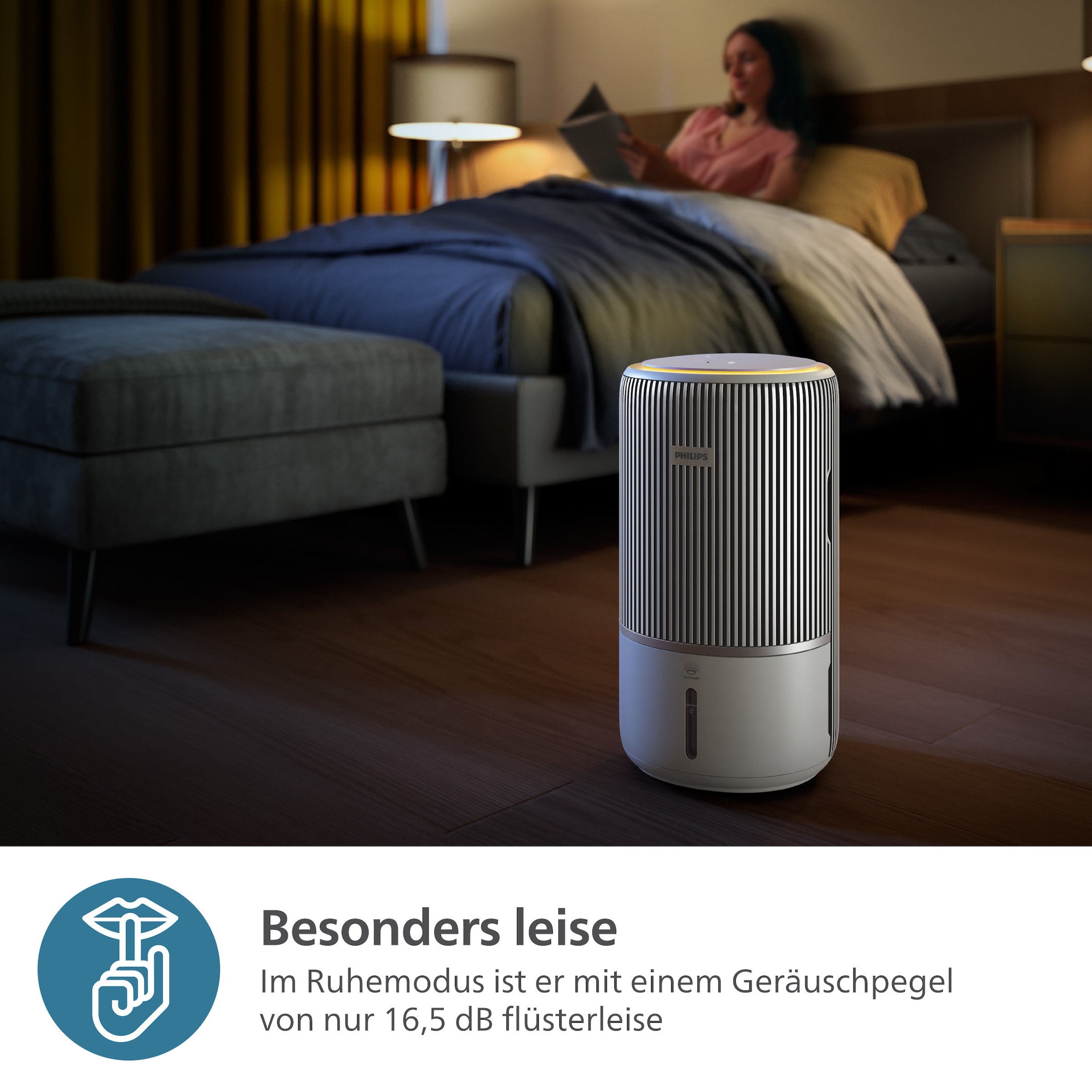 Philips Kombigerät Luftbefeuchter und -reiniger »AC3420/10 PureProtect Water 3400 Series, HEPA- und Aktivkohlefilter« für 78 qm Räume mit 300 m³/h CADR und 650 ml/h Befeuchtungsrate, WLAN, Air+ App