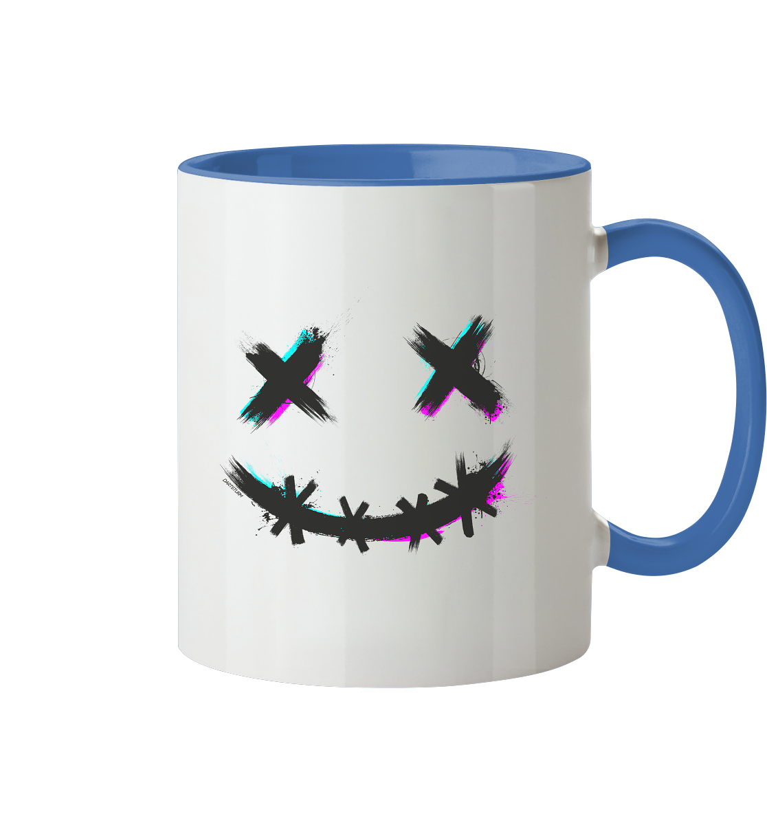 DartSturm - Scary Smile Schwarz - Tasse zweifarbig