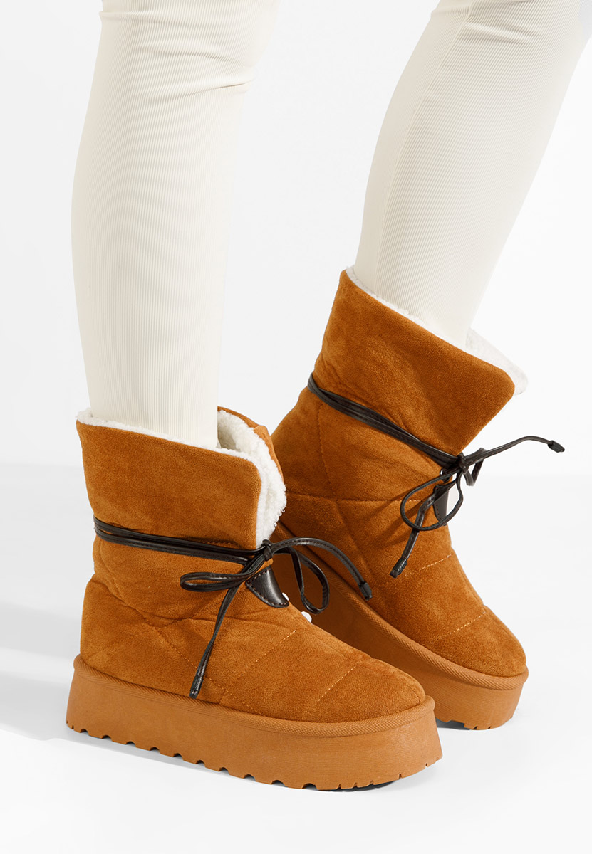 Bottines doublées femme chameau Dasenia