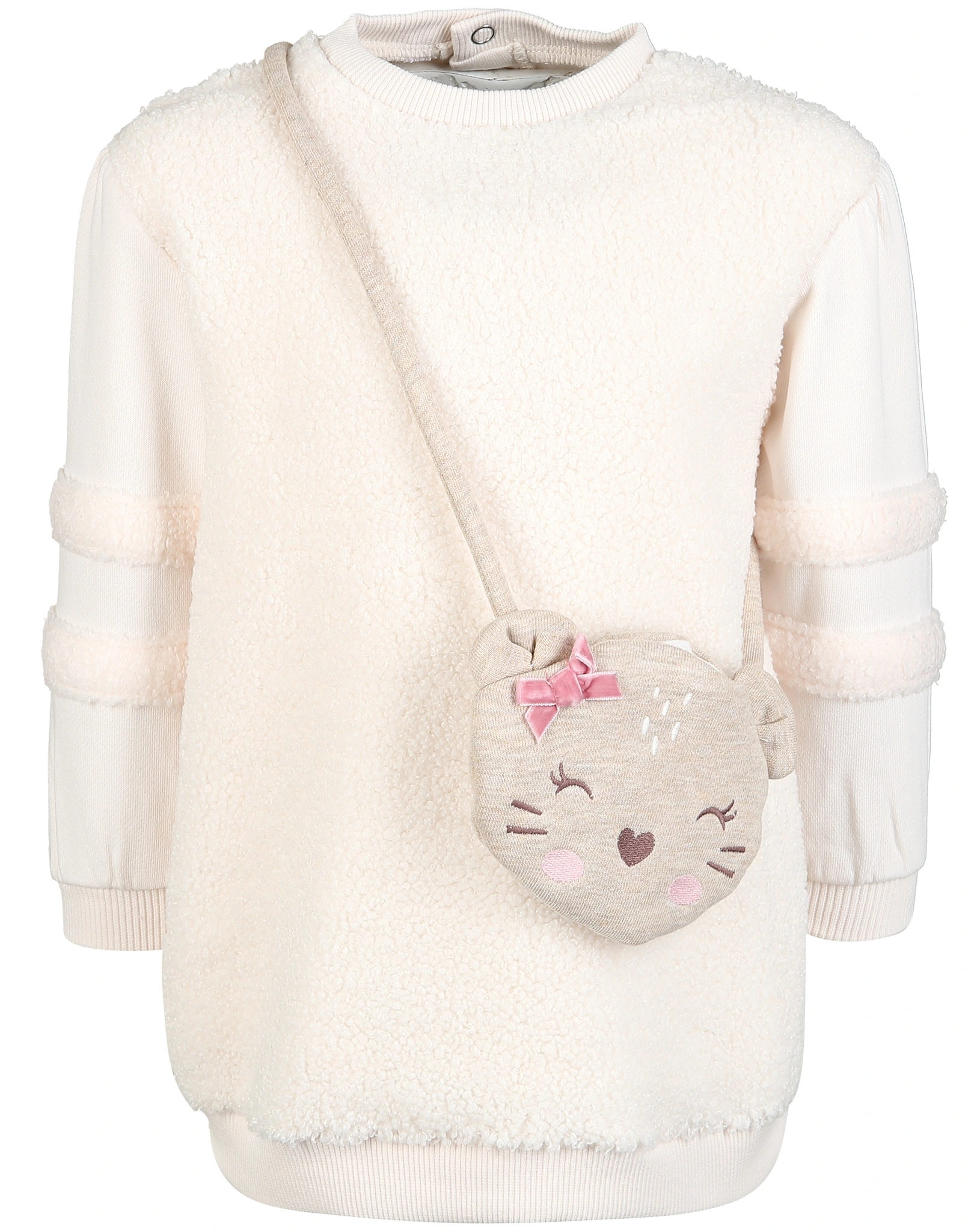 Langarm-Kleid KITTY BAG in weiß