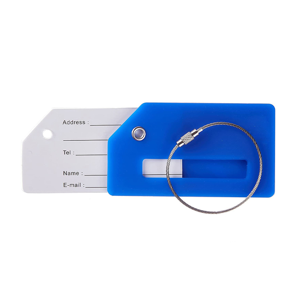 (8er Set) Aluminium Kofferanhänger Gepäck Etiketten Luggage Tag mit Adressschild - Bunt