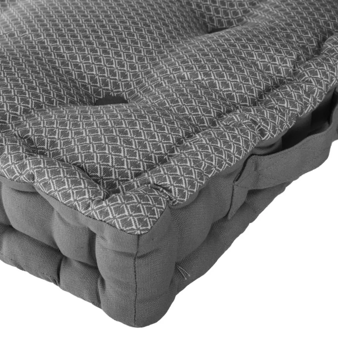 Coussin de sol carré coton (40 x 40 cm) Otto Gris