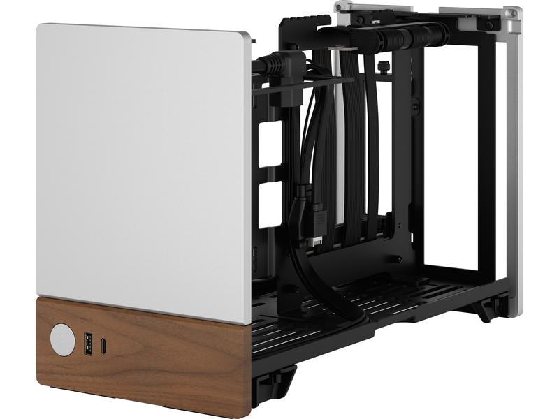 Fractal Design PC-Gehäuse Terra Silver Kompaktes Mini-ITX Gehäuse mit stilvoller, moderner Optik