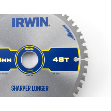 Irwin afkortzaagblad 48T voor hout / laminaat / MDF- 216 x 30 mm