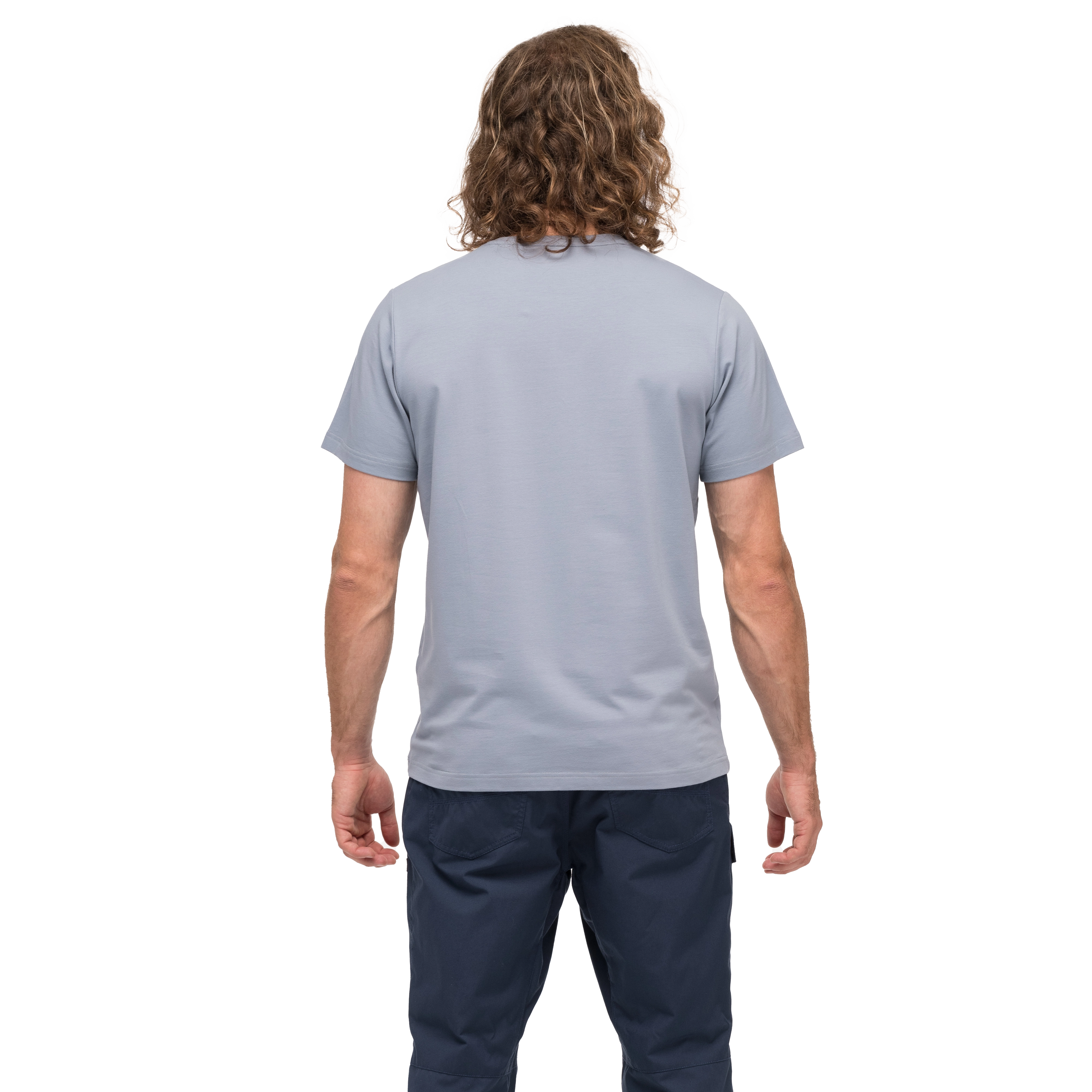 Nordmarka Organic Cotton Print Tee Men Husky Blue
