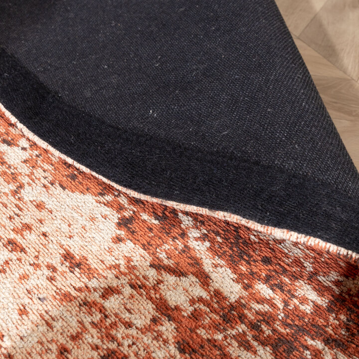 Rond abstract vloerkleed - Candice Terracotta