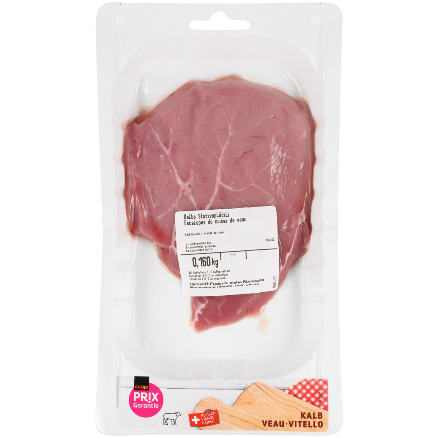 Prix Garantie Kalb Plätzli Stotzen ca. 200g