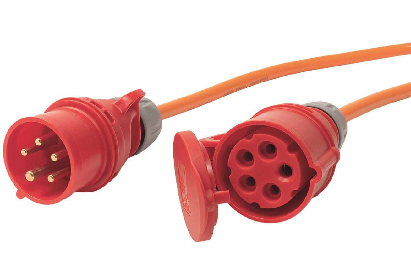 Verlängerungskabel G-PUR 5m CEE16/5Industrie-Verlängerungskabel EPR-PUR 5 x 2.5 mm2 5m CEE16/5 - CEE16/5