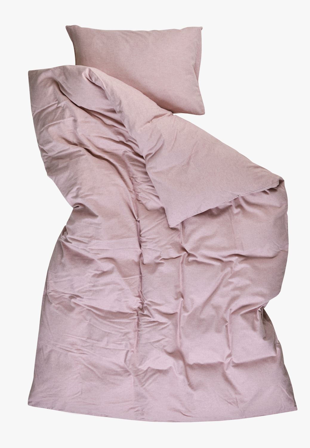 Garnfarget flanell sengesett rosa - 140x200 cm