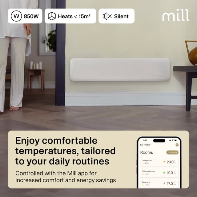 Mill Invisible Wi-Fi Gen 4 panelvarmer PA850LWIFI4 (hvid)