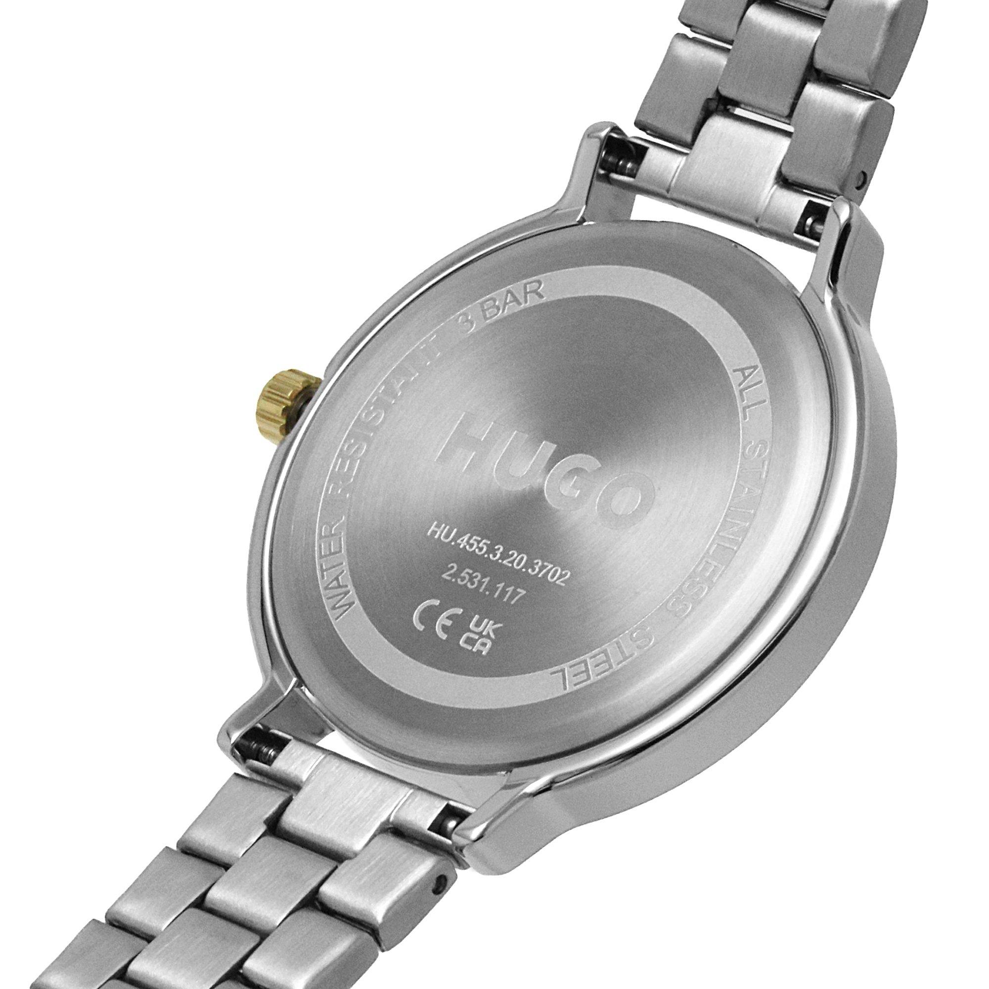 Hugo Edgy Two Tone Bracelet Watch Womens