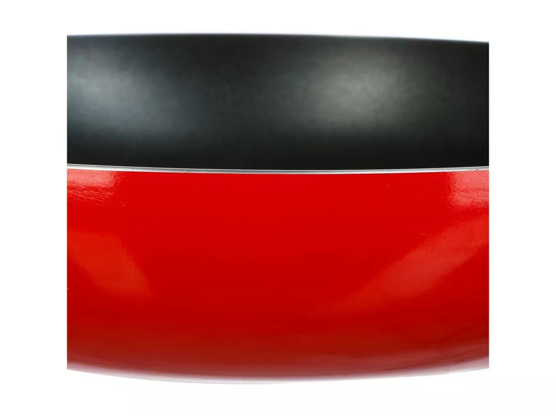 Poêle - D 28 x H 5 cm - Rouge