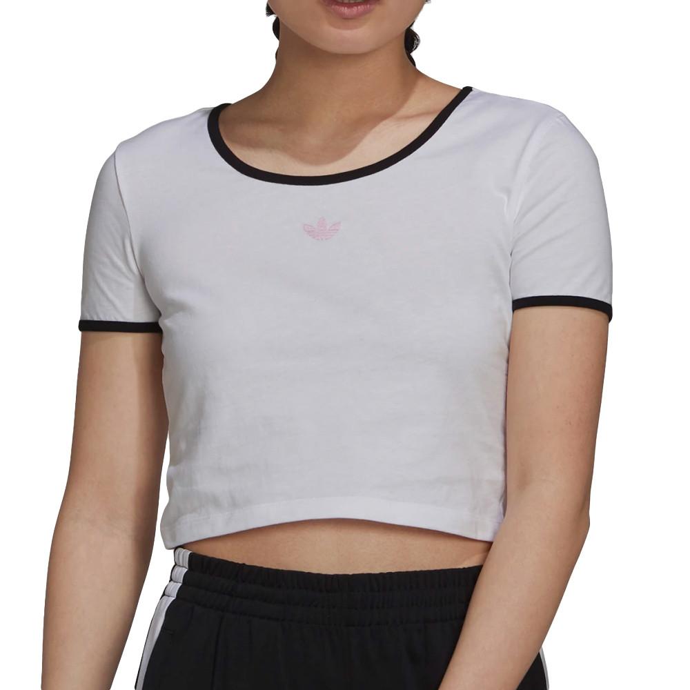 Adidas T-shirt Blanc Femme Adidas Cropped Tee H15796