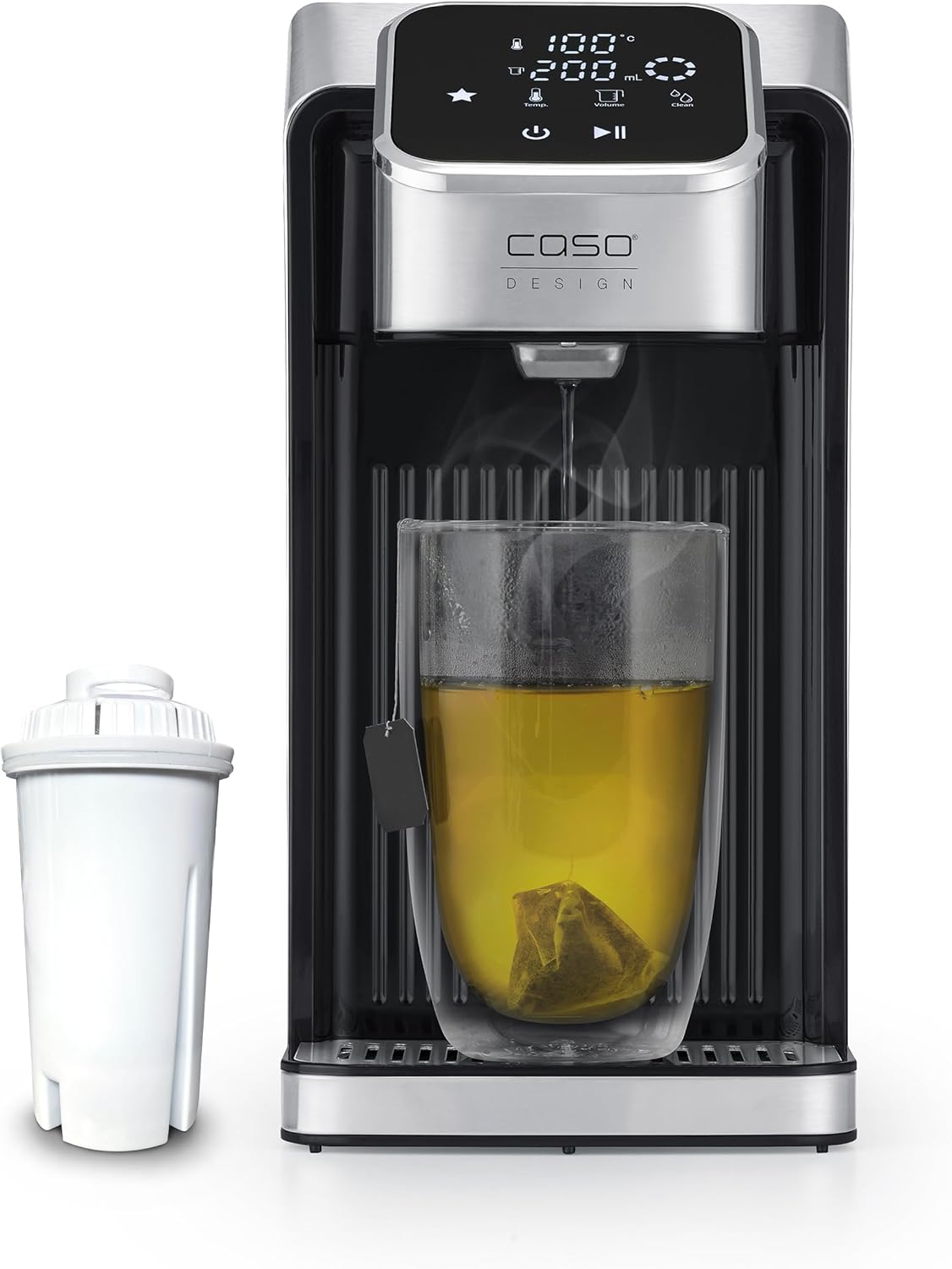 CASO HW 770 Advanced - Heißwasserspender, heißes Wasser in Sekunden, 13 Temperaturstufen (40-100°C), Memory-Funktion, spart bis zu 50% Energie gegenüber Wasserkochern, inkl. Wasserfilter