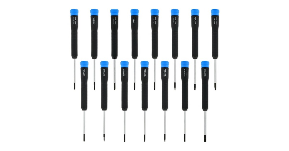iFixitMarlin Precisie schroevendraaierset, 15 stuks  (Zwart/blauw)