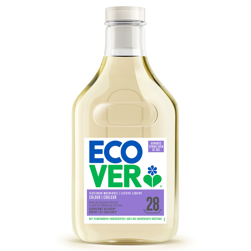 Ecover Vloeibaar Wasmiddel Color Appelbloesem & Freesia 28 Wasbeurten1,43 liter