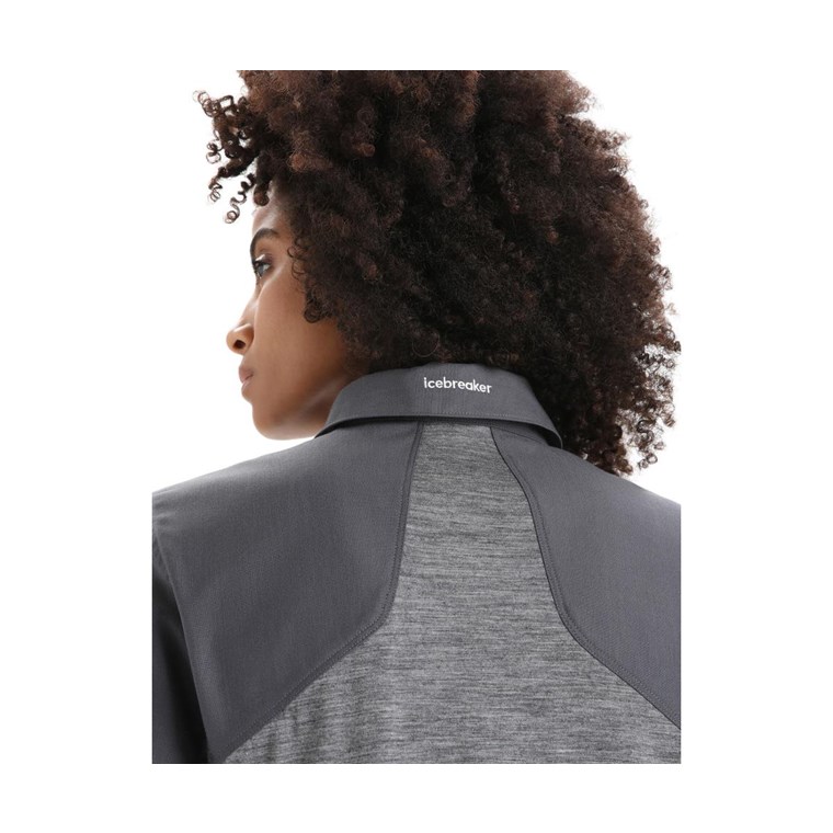 Icebreaker Hike SS Top Women Gritstone Heather/Monsoon