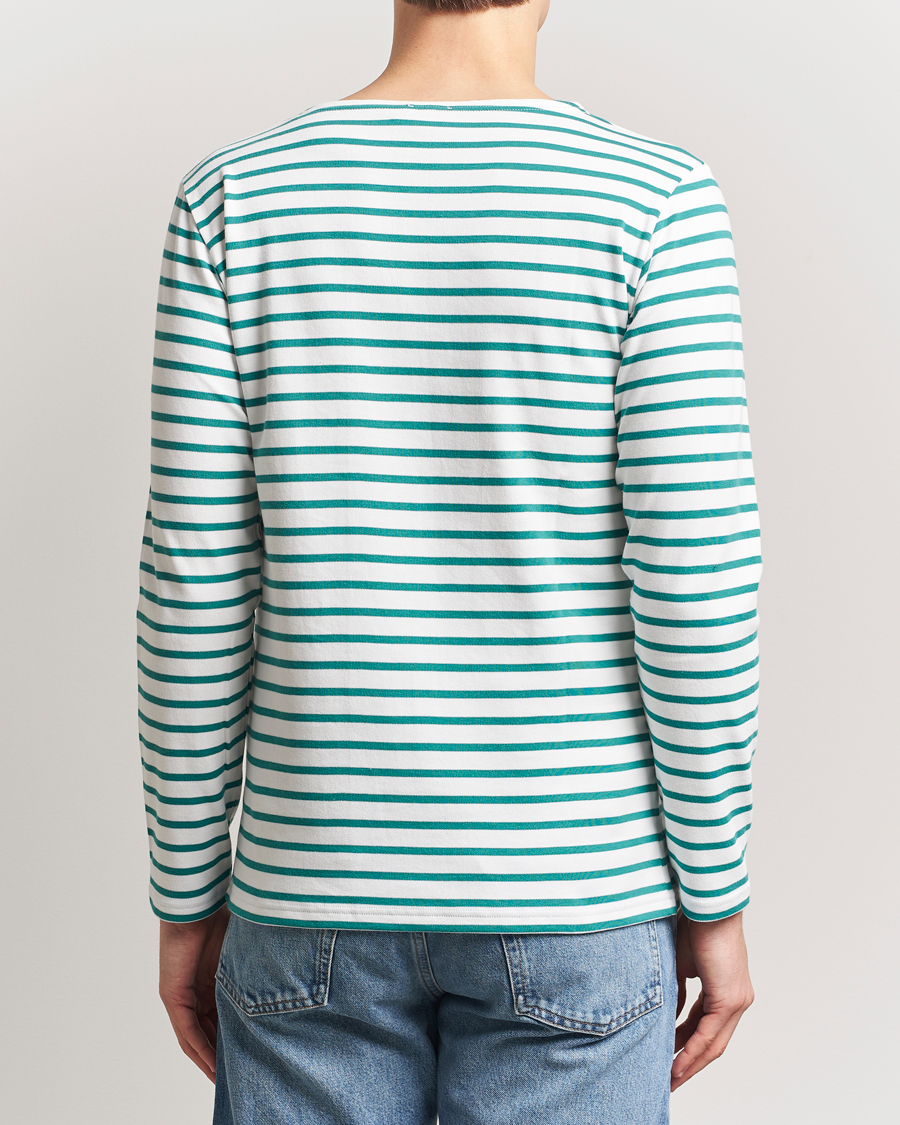 Armor-lux Houat Héritage Stripe Long Sleeve T-Shirt Milk/Deep Jungle