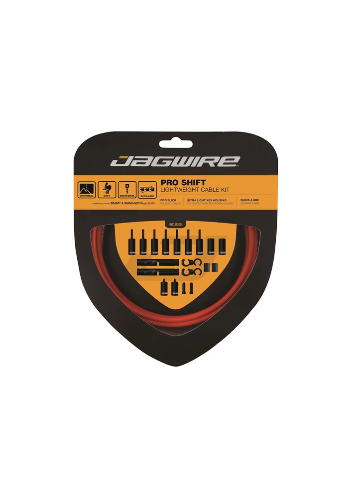 Jagwire Pro Gear Kabelsæt Race/MTB orange