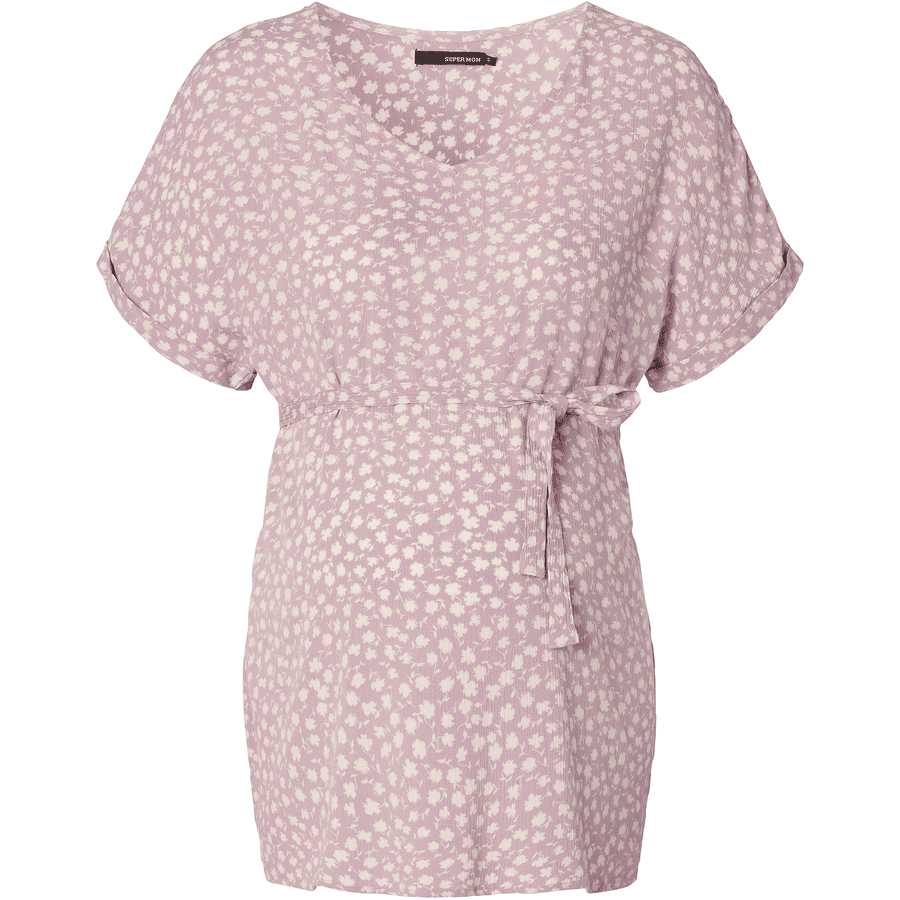 SUPERMOM Bluse Flowers Elderberry