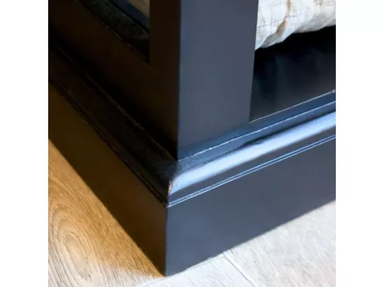 Armoire 2 portes rangement chambre salle de bain bois noir 196cm