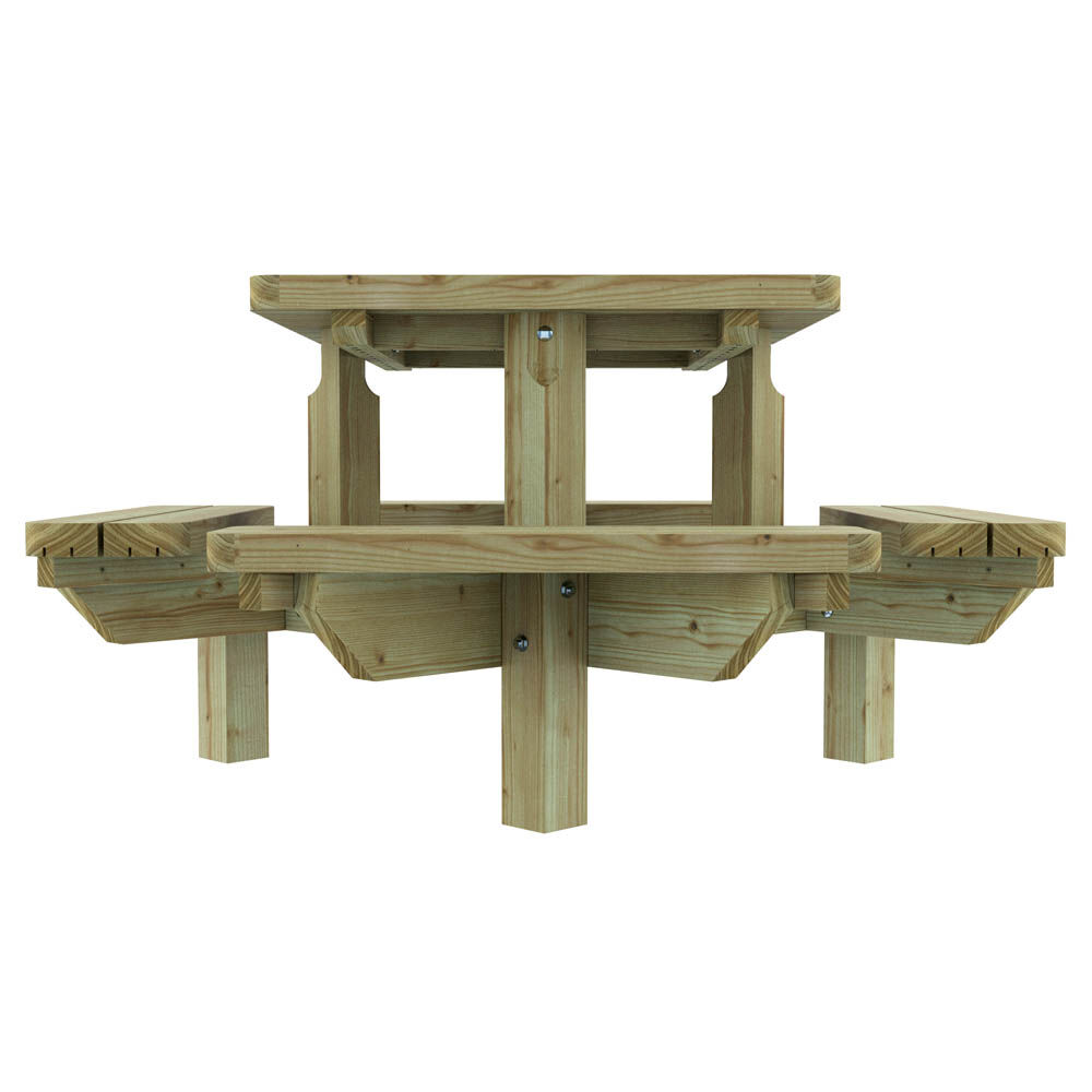 Outdoor Life Products Julia - Kinderpicknicktafel - Groen - 120x120x120 cm