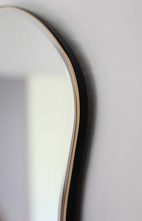 Ferm Living Pond spiegel full size Dark Chrome