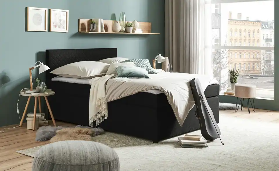 Boxspringbett Kety 140 cm Schwarz