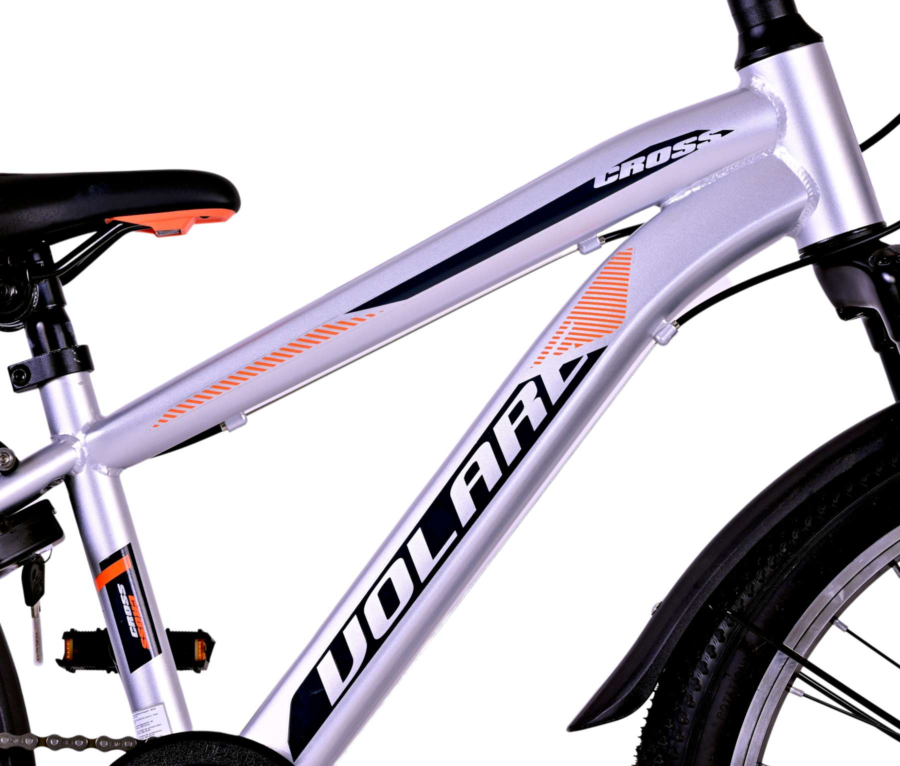Kinderfahrrad Cross für Jungen 20 Zoll Kinderrad in Silber, 6 Gänge