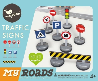 Straßenbau-Set MyRoads TRAFFIC SIGNS 17-teilig