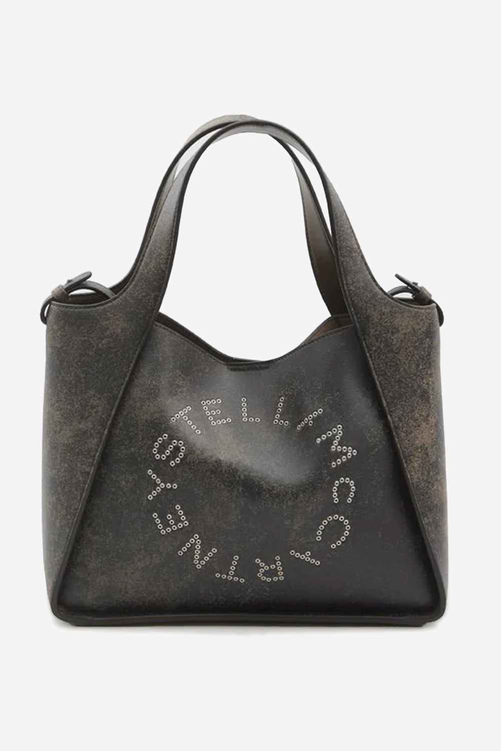 Logo aged crossbody tote bag