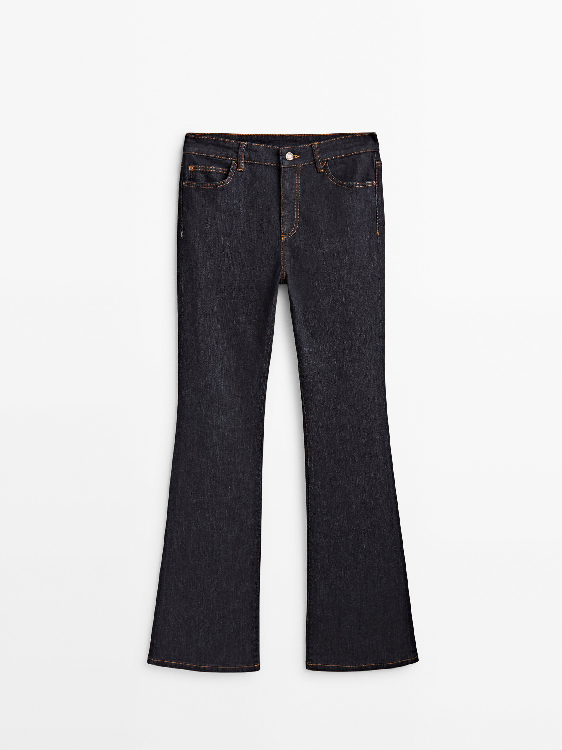 Calça jeans flare skinny para pessoas altas - AZUL ESCURO