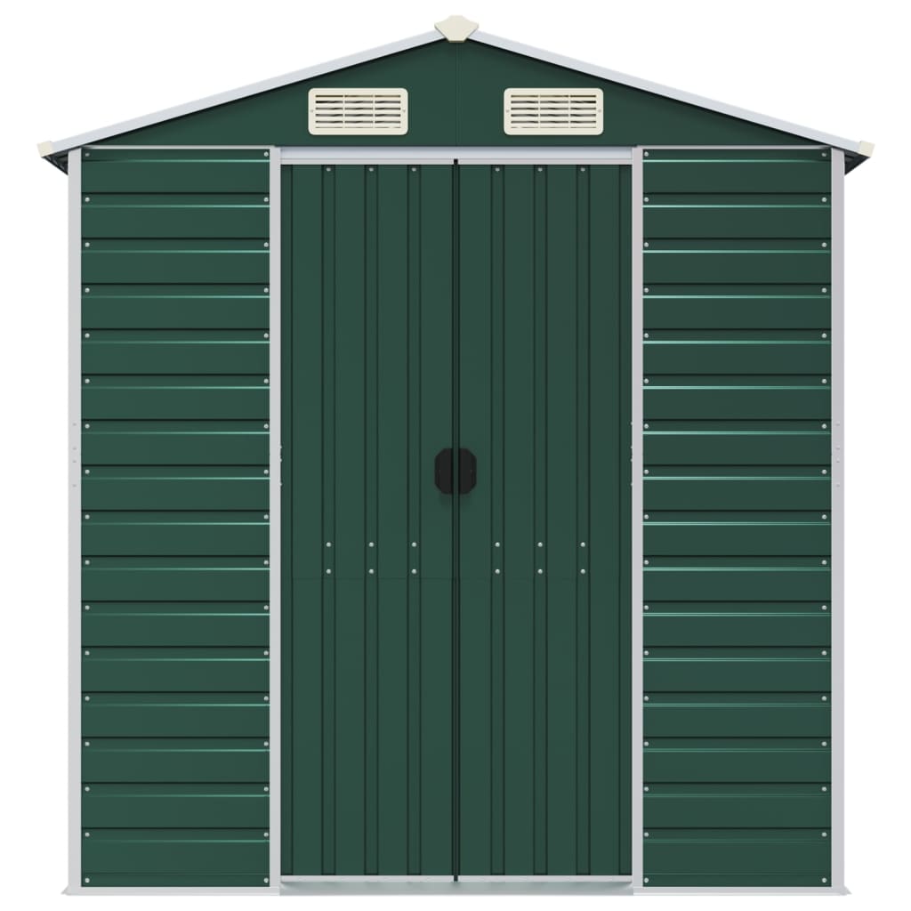 Abri de jardin vert 191x300x198 cm acier galvanisé