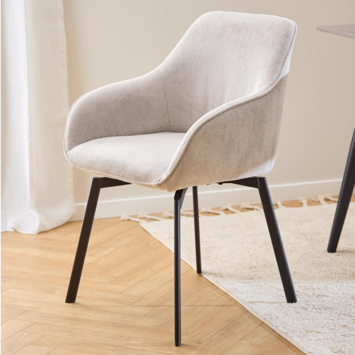 Eetkamerstoel Morrey beige - set van 2