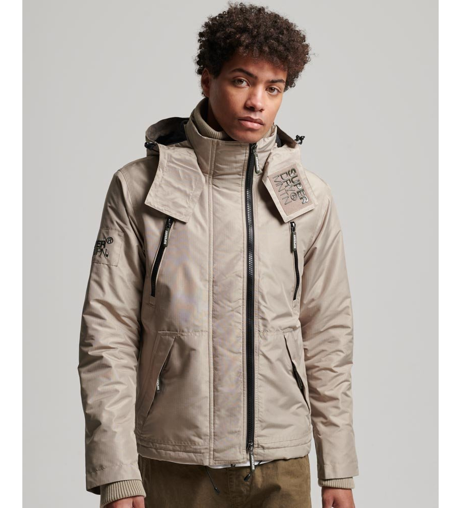 Jaqueta corta-vento bege Superdry Mountain Nordic
