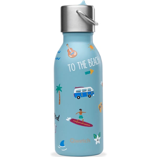 Bouteille isotherme QWETCH INSULATED STAINLESS STEEL BOTTLE KIDS HONOLULU 350 ML STEEL BLUE