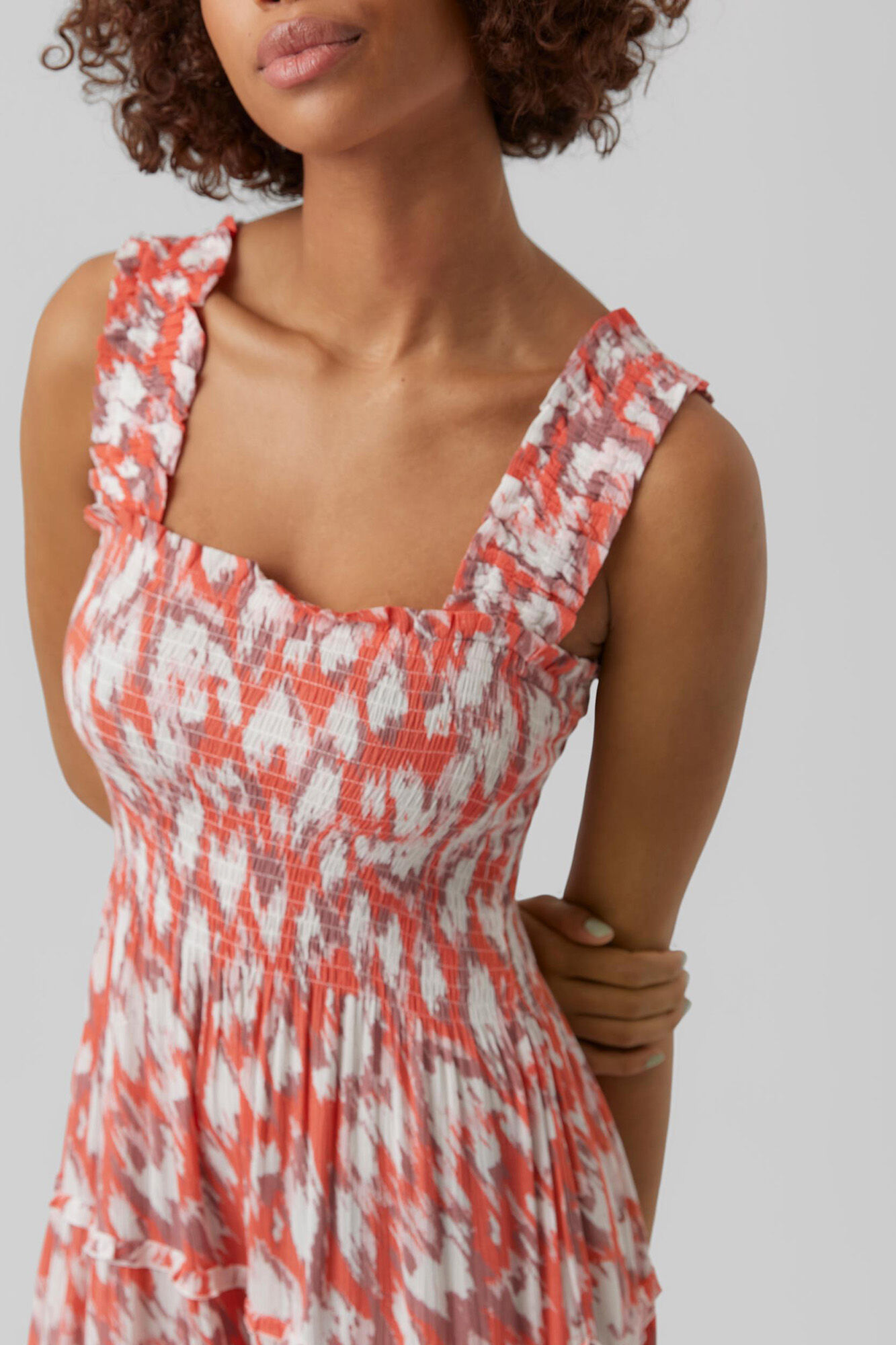 Vestido elástico e fresco - Vermelho