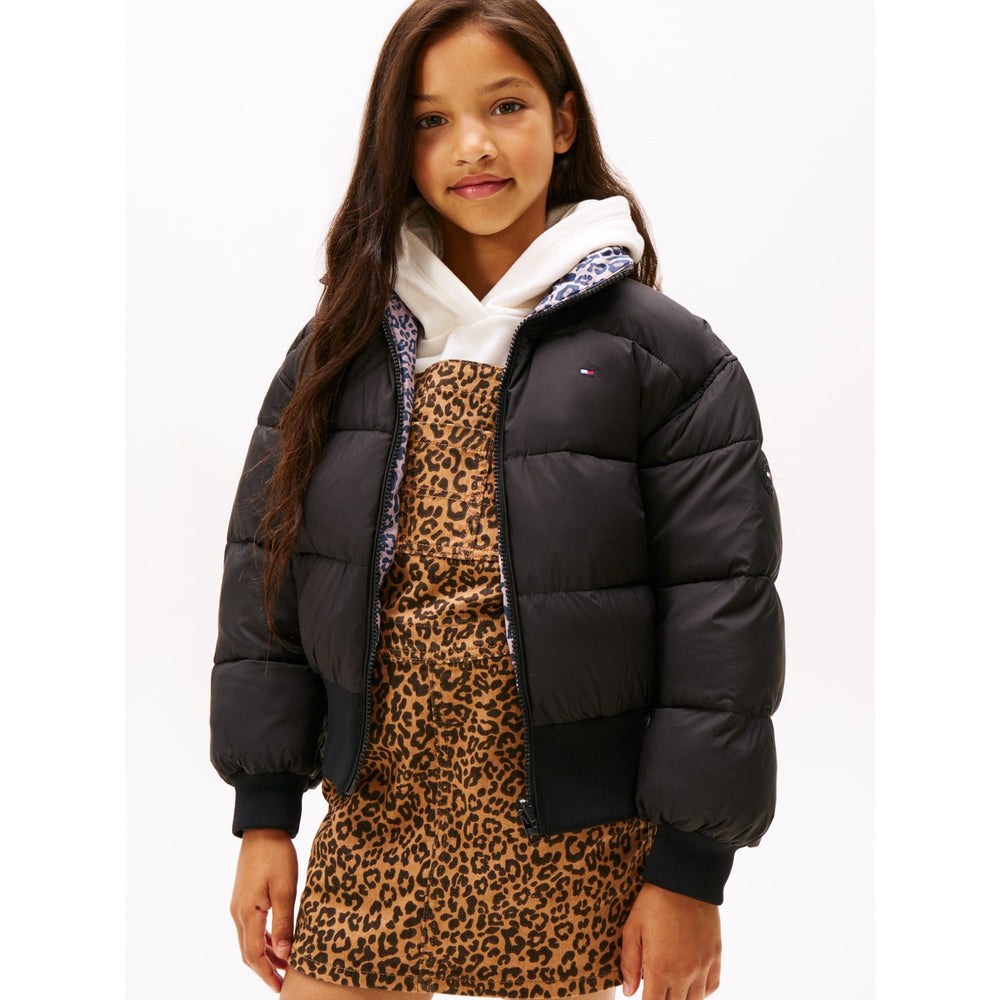 Køb Tommy Hilfiger Black Aop Vendbar Puffer Bomber