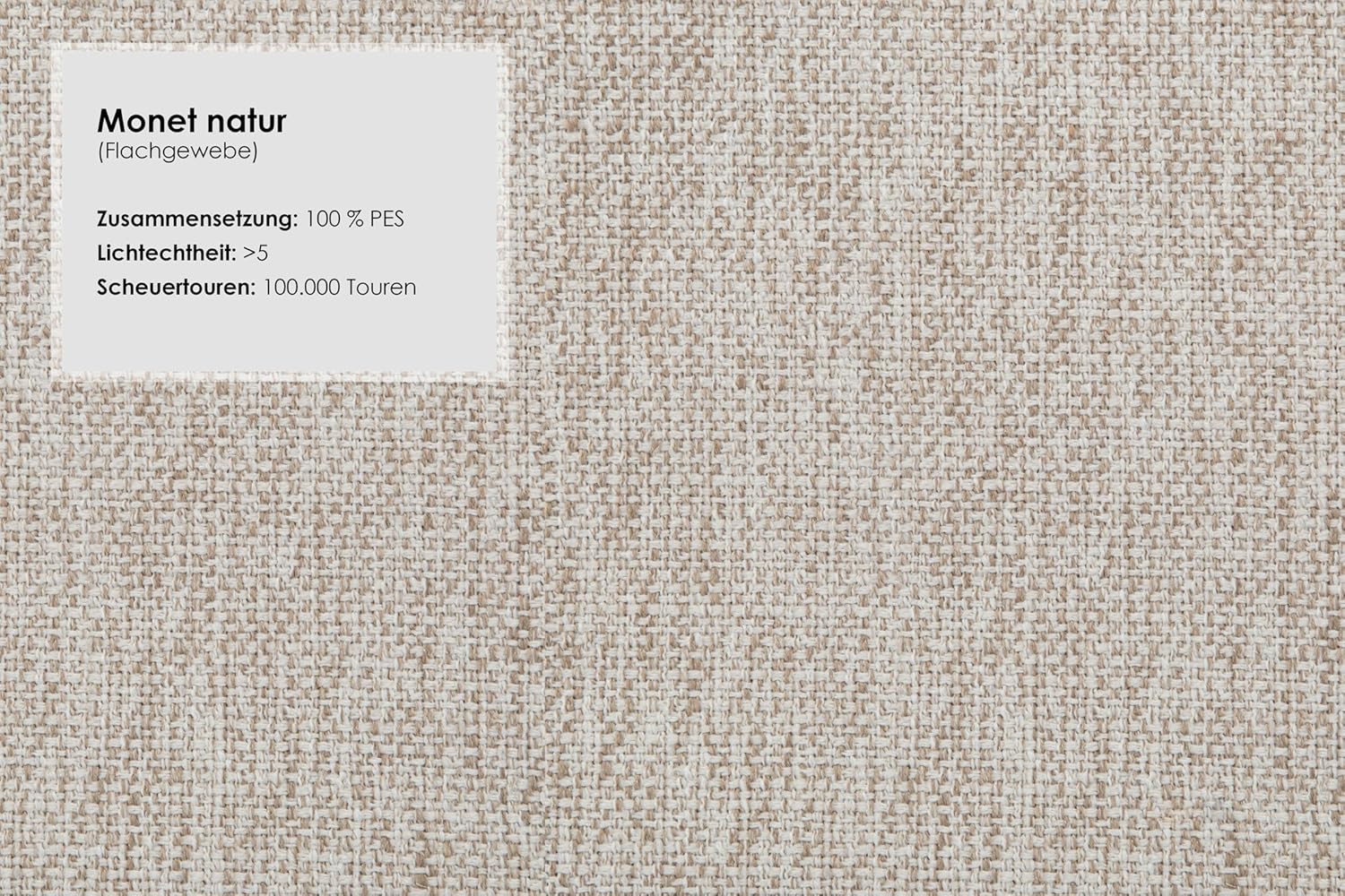 CAVADORE 3-Sitzer Byrum / Große 3er-Couch im Landhausstil mit Federkern / Passend zur edlen Sofagarnitur Byrum / 186 x 87 x 88 / Natur (Weiss-Beige)