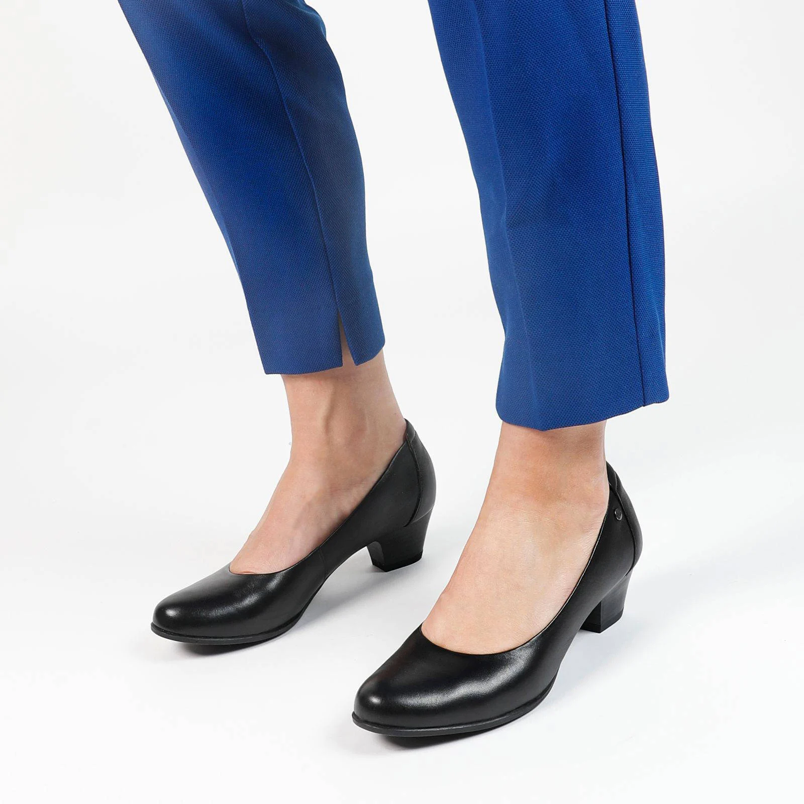 No Stress leren pumps zwart