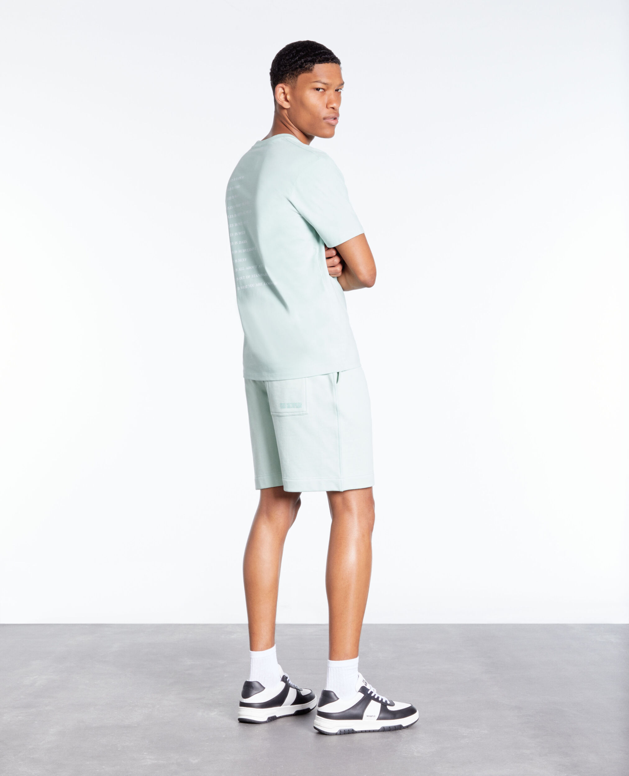 Short vert en coton