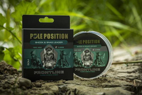 Bas de ligne carpe fluorocarbone hybride Frontline Pole Position 50m