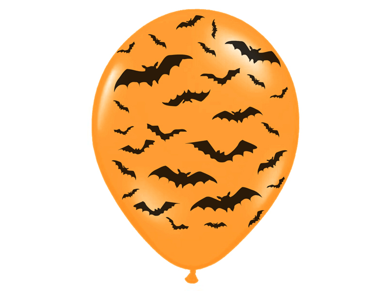 Halloween Ballonnen Vleermuis 30cm 6st