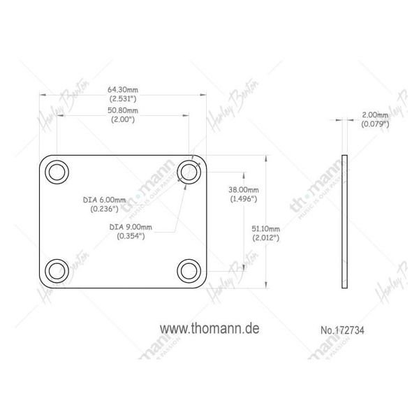 Harley Benton Parts HN001CR