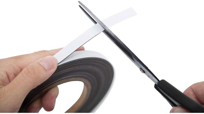 Magneetband, zelfklevend, 10 m x 10 mm x 1 mm