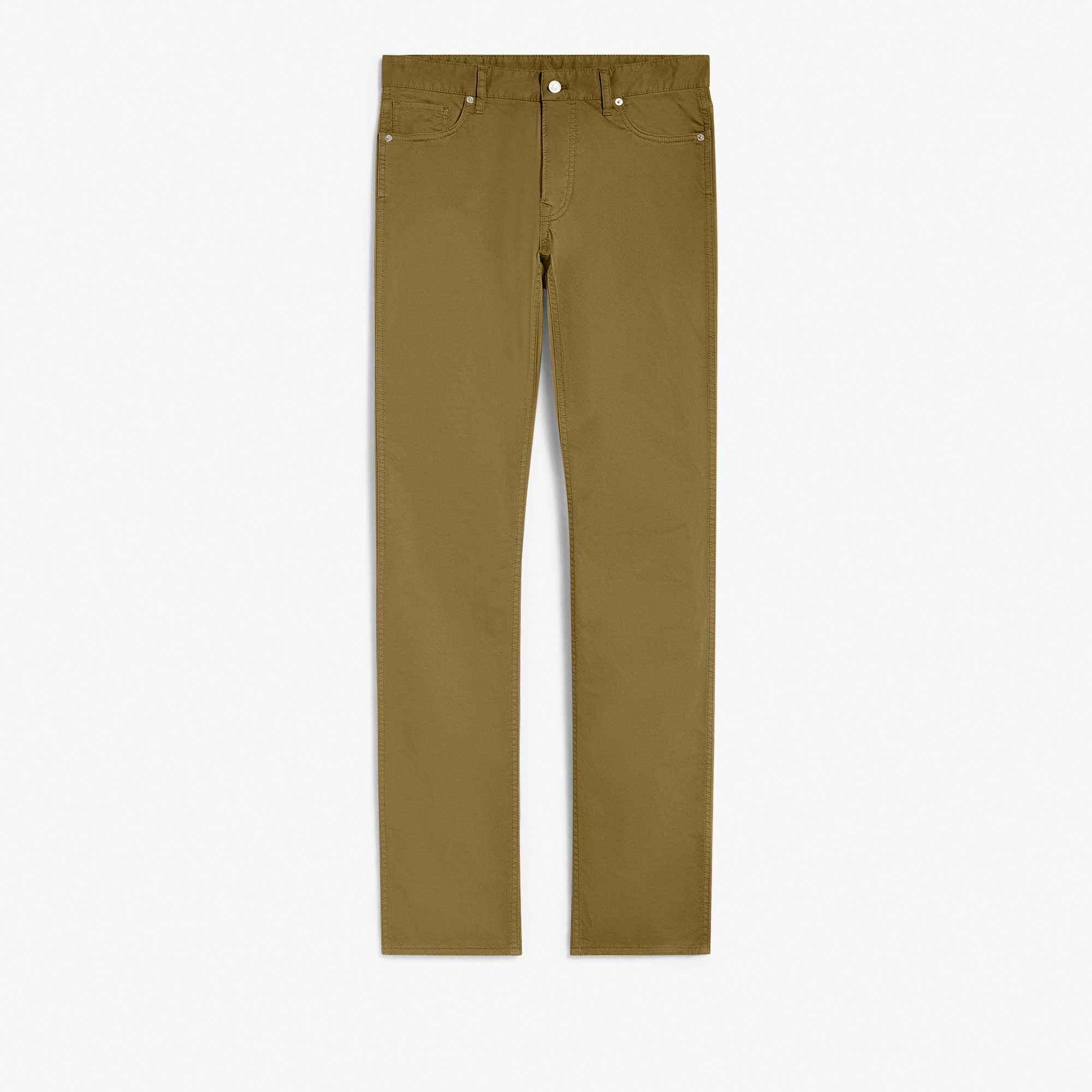 Pantalon Slim En Denim Teint